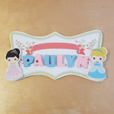 C&F Wooden Floral Garden Ribbon Name Plate - Kids Haven